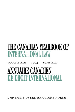 The Canadian Yearbook of International Law, Vol. 42, 2004