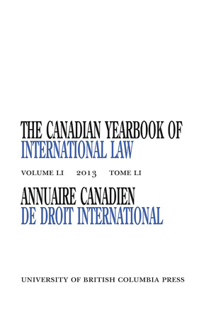 The Canadian Yearbook of International Law, Vol. 51