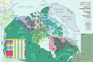 Map of the Inuit Language in Inuit Communities in Canada